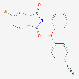 molecular formula C21H11BrN2O3 B389139 4-[2-(5-bromo-1,3-dioxo-1,3-dihydro-2H-isoindol-2-yl)phenoxy]benzonitrile 