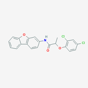 molecular formula C21H15Cl2NO3 B389162 N-(dibenzo[b,d]furan-3-yl)-2-(2,4-dichlorophenoxy)propanamide 