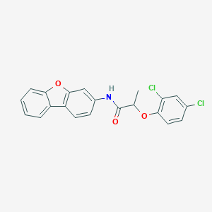 molecular formula C21H15Cl2NO3 B389162 N-dibenzo[b,d]furan-3-yl-2-(2,4-dichlorophenoxy)propanamide 