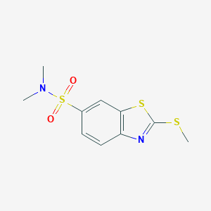 molecular formula C10H12N2O2S3 B389163 Dimethyl[(2-methylthiobenzothiazol-6-yl)sulfonyl]amine 