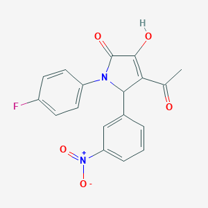 molecular formula C18H13FN2O5 B389177 4-acetyl-1-(4-fluorophenyl)-3-hydroxy-5-(3-nitrophenyl)-1,5-dihydro-2H-pyrrol-2-one CAS No. 333777-52-9