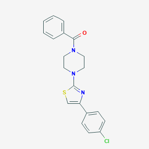 molecular formula C20H18ClN3OS B389179 1-Benzoyl-4-[4-(4-chlorophenyl)-1,3-thiazol-2-yl]piperazine 