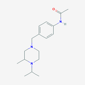 molecular formula C17H27N3O B3891834 N-{4-[(4-isopropyl-3-methylpiperazin-1-yl)methyl]phenyl}acetamide 