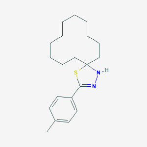 molecular formula C20H30N2S B389190 3-(4-Methylphenyl)-4-thia-1,2-diazaspiro[4.11]hexadec-2-ene 
