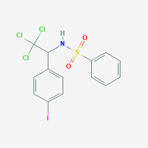 molecular formula C14H11Cl3INO2S B389196 N-[2,2,2-Trichloro-1-(4-iodophenyl)ethyl]benzenesulfonamide 