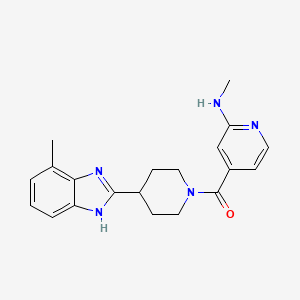 molecular formula C20H23N5O B3891969 N-methyl-4-{[4-(4-methyl-1H-benzimidazol-2-yl)piperidin-1-yl]carbonyl}pyridin-2-amine 