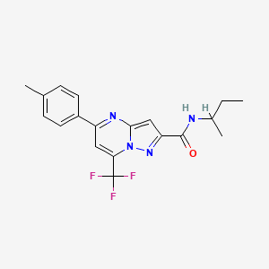 molecular formula C19H19F3N4O B3892397 N~2~-(SEC-BUTYL)-5-(4-METHYLPHENYL)-7-(TRIFLUOROMETHYL)PYRAZOLO[1,5-A]PYRIMIDINE-2-CARBOXAMIDE 