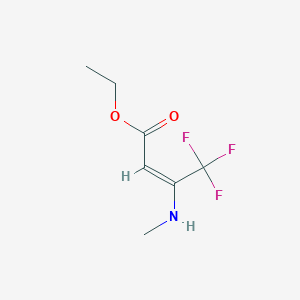 molecular formula C7H10F3NO2 B038924 Ethyl 4,4,4-trifluoro-3-(methylamino)but-2-enoate CAS No. 121303-76-2