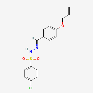 molecular formula C16H15ClN2O3S B3892462 N'-[4-(allyloxy)benzylidene]-4-chlorobenzenesulfonohydrazide 