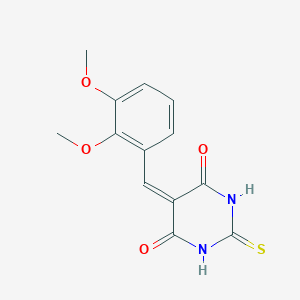 molecular formula C13H12N2O4S B389249 5-(2,3-dimethoxybenzylidene)-2-thioxodihydro-4,6(1H,5H)-pyrimidinedione 