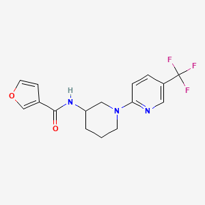 molecular formula C16H16F3N3O2 B3892533 N-[1-[5-(trifluoromethyl)pyridin-2-yl]piperidin-3-yl]furan-3-carboxamide 