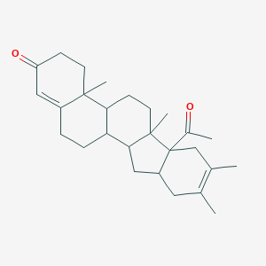 molecular formula C27H38O2 B389254 6b-Acetyl-4a,6a,8,9-tetramethyl-3,4,4a,4b,5,6,6a,6b,7,10,10a,11,11a,11b,12,13-hexadecahydro-2H-indeno[2,1-a]phenanthren-2-one 