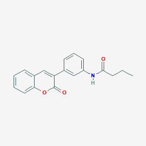 molecular formula C19H17NO3 B3892563 N-[3-(2-oxo-2H-chromen-3-yl)phenyl]butanamide 