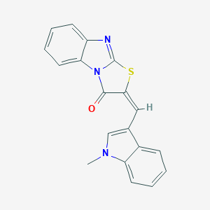 molecular formula C19H13N3OS B389258 2-[(1-methyl-1H-indol-3-yl)methylene][1,3]thiazolo[3,2-a]benzimidazol-3(2H)-one 