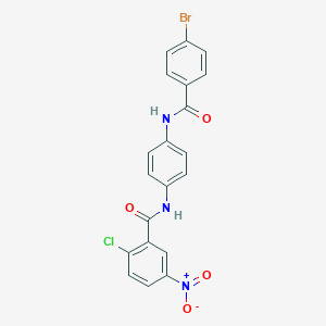 molecular formula C20H13BrClN3O4 B3892613 N-[4-[(4-bromobenzoyl)amino]phenyl]-2-chloro-5-nitrobenzamide 