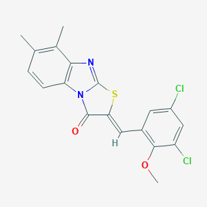 molecular formula C19H14Cl2N2O2S B389262 2-(3,5-dichloro-2-methoxybenzylidene)-7,8-dimethyl[1,3]thiazolo[3,2-a]benzimidazol-3(2H)-one 