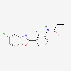 molecular formula C17H15ClN2O2 B3892840 N-[3-(5-chloro-1,3-benzoxazol-2-yl)-2-methylphenyl]propanamide 