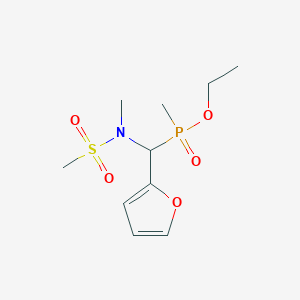 molecular formula C10H18NO5PS B3892859 ethyl {2-furyl[methyl(methylsulfonyl)amino]methyl}methylphosphinate 
