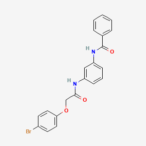 molecular formula C21H17BrN2O3 B3892871 N-(3-{[2-(4-bromophenoxy)acetyl]amino}phenyl)benzamide 