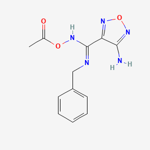 molecular formula C12H13N5O3 B3893006 N'-(acetyloxy)-4-amino-N-benzyl-1,2,5-oxadiazole-3-carboximidamide 