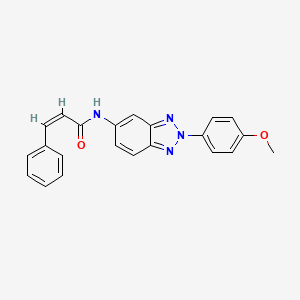 molecular formula C22H18N4O2 B3893016 N-[2-(4-methoxyphenyl)-2H-1,2,3-benzotriazol-5-yl]-3-phenylacrylamide 