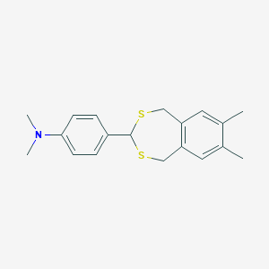 molecular formula C19H23NS2 B389304 4-(7,8-DIMETHYL-3,5-DIHYDRO-1H-2,4-BENZODITHIEPIN-3-YL)-N,N-DIMETHYLANILINE CAS No. 309286-51-9