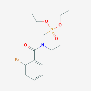 molecular formula C14H21BrNO4P B3893070 diethyl {[(2-bromobenzoyl)(ethyl)amino]methyl}phosphonate 