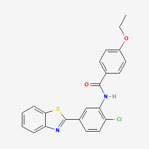 molecular formula C22H17ClN2O2S B3893086 N-[5-(1,3-benzothiazol-2-yl)-2-chlorophenyl]-4-ethoxybenzamide 
