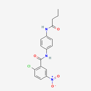 molecular formula C17H16ClN3O4 B3893093 N-[4-(butanoylamino)phenyl]-2-chloro-5-nitrobenzamide 