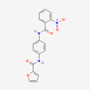 molecular formula C18H13N3O5 B3893125 N-[4-[(2-nitrobenzoyl)amino]phenyl]furan-2-carboxamide 