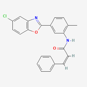 molecular formula C23H17ClN2O2 B3893128 N-[5-(5-chloro-1,3-benzoxazol-2-yl)-2-methylphenyl]-3-phenylacrylamide 