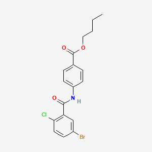molecular formula C18H17BrClNO3 B3893207 butyl 4-[(5-bromo-2-chlorobenzoyl)amino]benzoate 