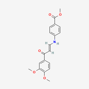 molecular formula C19H19NO5 B3893214 methyl 4-{[3-(3,4-dimethoxyphenyl)-3-oxo-1-propen-1-yl]amino}benzoate 