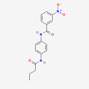 molecular formula C17H17N3O4 B3893247 N-[4-(butyrylamino)phenyl]-3-nitrobenzamide 