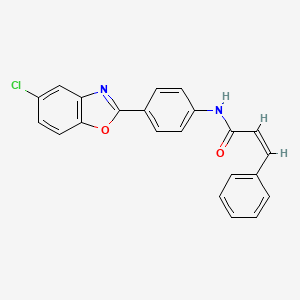 molecular formula C22H15ClN2O2 B3893323 N-[4-(5-chloro-1,3-benzoxazol-2-yl)phenyl]-3-phenylacrylamide 