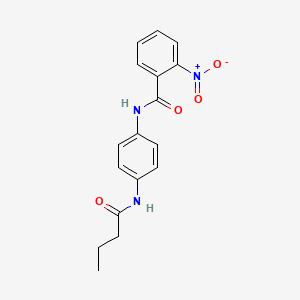 molecular formula C17H17N3O4 B3893334 N-[4-(butyrylamino)phenyl]-2-nitrobenzamide 