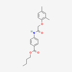 molecular formula C21H25NO4 B3893340 butyl 4-{[(2,4-dimethylphenoxy)acetyl]amino}benzoate 
