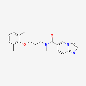molecular formula C20H23N3O2 B3893454 N-[3-(2,6-dimethylphenoxy)propyl]-N-methylimidazo[1,2-a]pyridine-6-carboxamide 