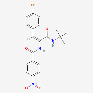 molecular formula C20H20BrN3O4 B3893674 N-{2-(4-bromophenyl)-1-[(tert-butylamino)carbonyl]vinyl}-4-nitrobenzamide 