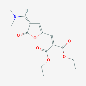 molecular formula C15H19NO6 B3893694 diethyl ({4-[(dimethylamino)methylene]-5-oxo-4,5-dihydro-2-furanyl}methylene)malonate 
