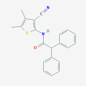 molecular formula C21H18N2OS B389372 N-(3-cyano-4,5-dimethyl-2-thienyl)-2,2-diphenylacetamide 