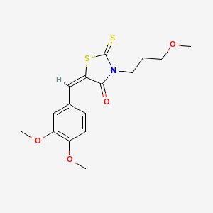 5-(3,4-dimethoxybenzylidene)-3-(3-methoxypropyl)-2-thioxo-1,3-thiazolidin-4-one