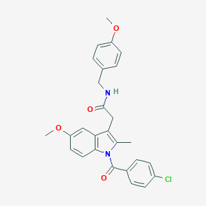 molecular formula C27H25ClN2O4 B389378 2-[1-(4-CHLOROBENZOYL)-5-METHOXY-2-METHYL-1H-INDOL-3-YL]-N-[(4-METHOXYPHENYL)METHYL]ACETAMIDE 