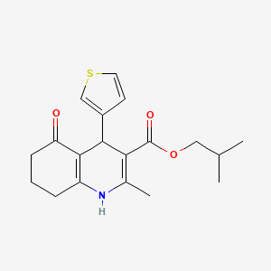 isobutyl 2-methyl-5-oxo-4-(3-thienyl)-1,4,5,6,7,8-hexahydro-3-quinolinecarboxylate