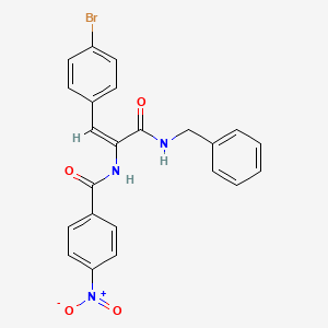 molecular formula C23H18BrN3O4 B3893898 N-[1-[(benzylamino)carbonyl]-2-(4-bromophenyl)vinyl]-4-nitrobenzamide 