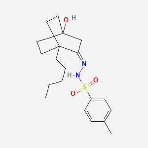 molecular formula C20H30N2O3S B3894044 N'-(4-hydroxy-1-pentylbicyclo[2.2.2]oct-2-ylidene)-4-methylbenzenesulfonohydrazide 