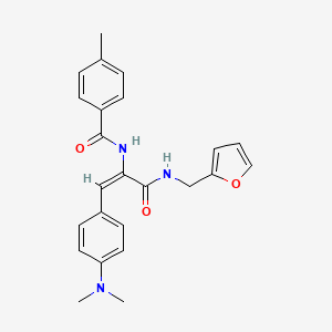 molecular formula C24H25N3O3 B3894057 N-(2-[4-(dimethylamino)phenyl]-1-{[(2-furylmethyl)amino]carbonyl}vinyl)-4-methylbenzamide 