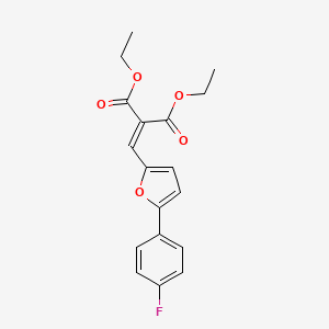 molecular formula C18H17FO5 B3894074 Diethyl 2-((5-(4-fluorophenyl)furan-2-yl)methylene)malonate 