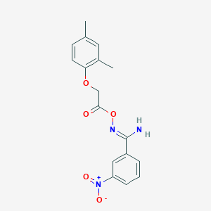 molecular formula C17H17N3O5 B3894080 N'-{[(2,4-dimethylphenoxy)acetyl]oxy}-3-nitrobenzenecarboximidamide 