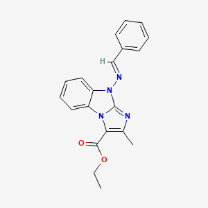 molecular formula C20H18N4O2 B3894101 ethyl 9-(benzylideneamino)-2-methyl-9H-imidazo[1,2-a]benzimidazole-3-carboxylate 